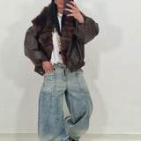 Bomber eco pelle DOSS marrone