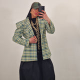 Blazer LAMBETH quadri verde