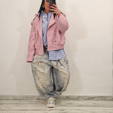Giubbino in ecopelle SUNSET rosa