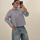 Camicia STELLA righe blu
