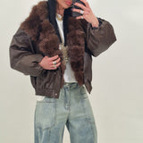 Bomber eco pelle DOSS marrone