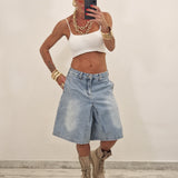 Bermuda in denim TONYA blu chiaro