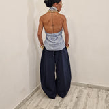 Camicia NINA righe blu