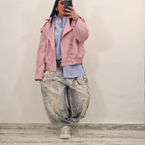 Giubbino in ecopelle SUNSET rosa