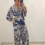 Coordinato BROOK avorio e blu