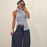 Camicia NINA righe blu