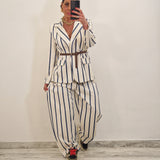 Coordinato ALICE avorio e blu