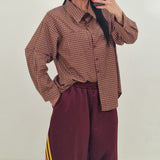 DAFNE shirt with yellow and red checks