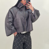 ALASKA grey sheepskin