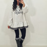 Maxi felpa LYE grigia