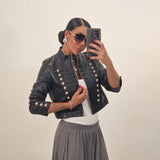 Giubbino in ecopelle RAISSA nero