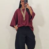 T-shirt Just bordeaux