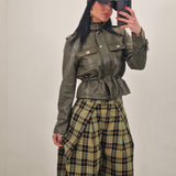 DAISY brown eco fur sleeveless jacket