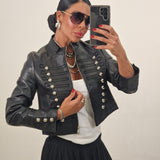 Giubbino in ecopelle RAISSA nero