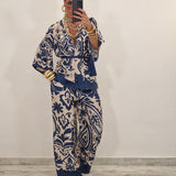 Coordinato BROOK avorio e blu