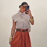 Camicia MIAMI righe marrone