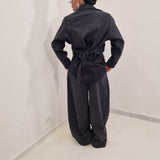 MAVI crop coat in anthracite grey