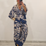 Coordinato BROOK avorio e blu