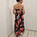 Abito YLI nero e rosso