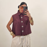 Camicia SWAROVSKI  bordeaux