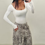 Jeans STASY leopardato tortora