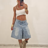Bermuda in denim TONYA blu chiaro