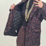 KAT black leopard coat