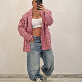 Blazer VALERY quadri rosa