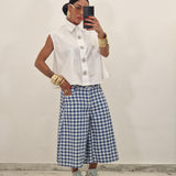 Bermuda in denim SKAKKO quadrettini