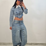 Camicia di jeans crop NIRVANA