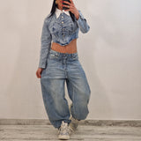 Camicia di jeans crop NIRVANA