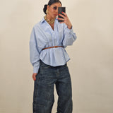 Casacca DANA a strisce celeste