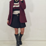 MORA burgundy blazer