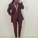 LANVEN burgundy blazer