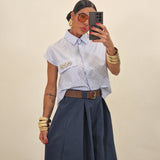 Camicia MIAMI righe celeste