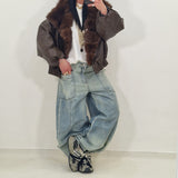 Bomber eco pelle DOSS marrone