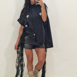 Pantaloncino jeans ROOM nero