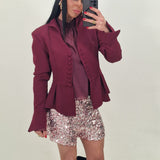 ELIA burgundy blazer