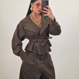 Coordinato in denim NALA marrone