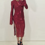 SORAYA burgundy dress