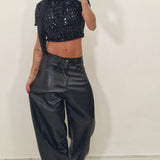 Maglia crop LUCILLA nera