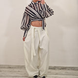 Camicia crop CHER righe