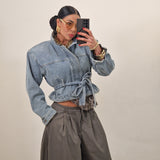 DAISY brown eco fur sleeveless jacket