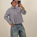 Camicia STELLA righe blu