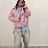 Giubbino in ecopelle SUNSET rosa