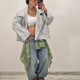 Chiodo in ecopelle SETH grigio