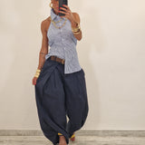 Camicia NINA righe blu