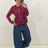 ADELE burgundy cardigan