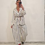 Coordinato ALICE avorio e blu