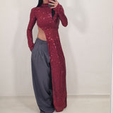 CHARLOTTE burgundy sweater